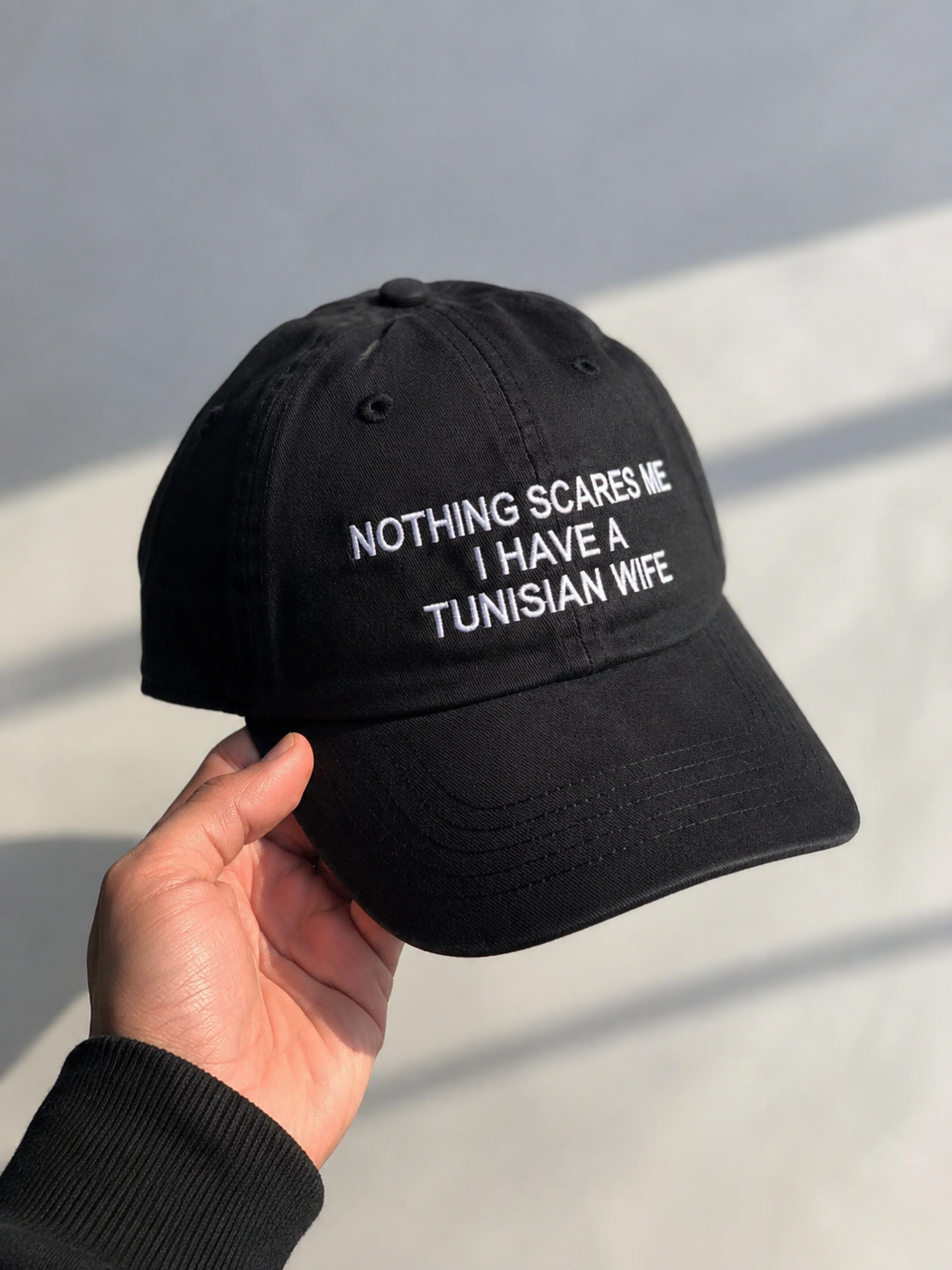 Nothing Scares Me I Have A Tunisian Wife Cap