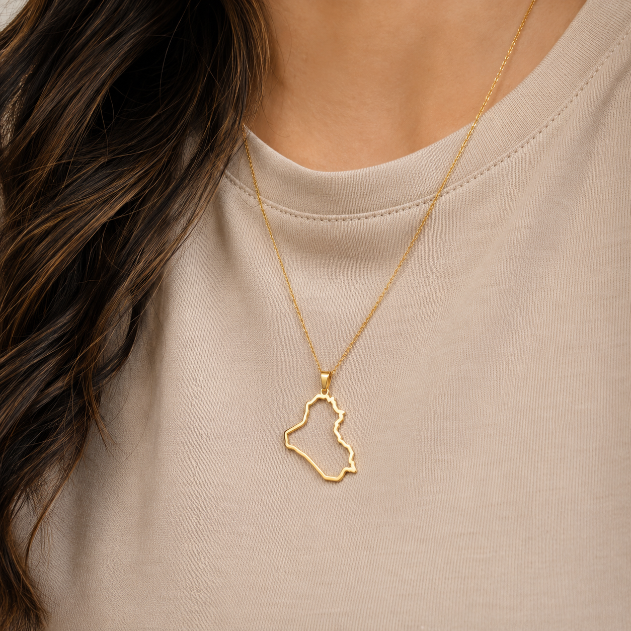 Iraq Country Necklace