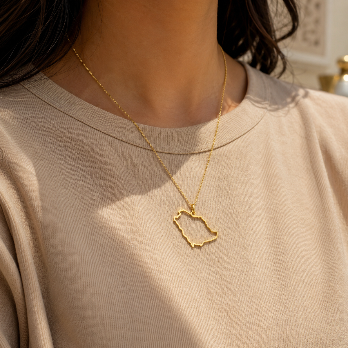 Saudi Arabia Country Necklace