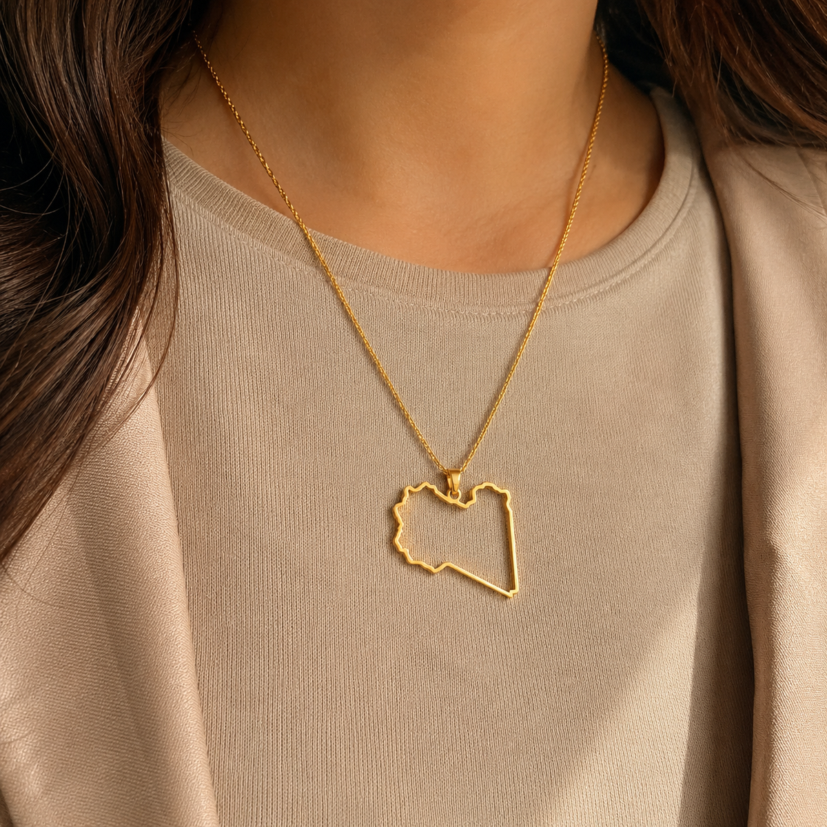 Libya Country Necklace