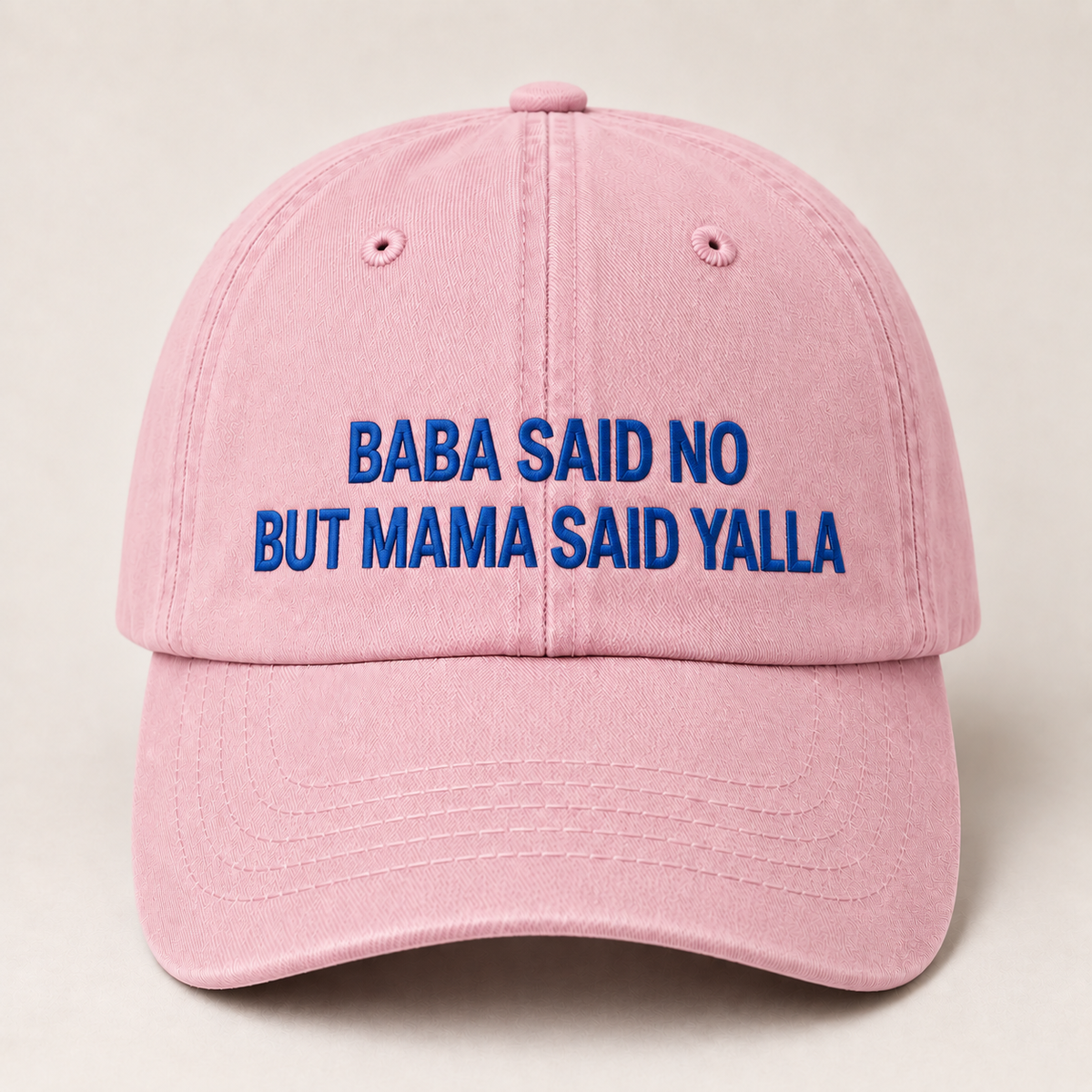 "BABA SAID NO BUT MAMA SAID YALLA" Kids Cap