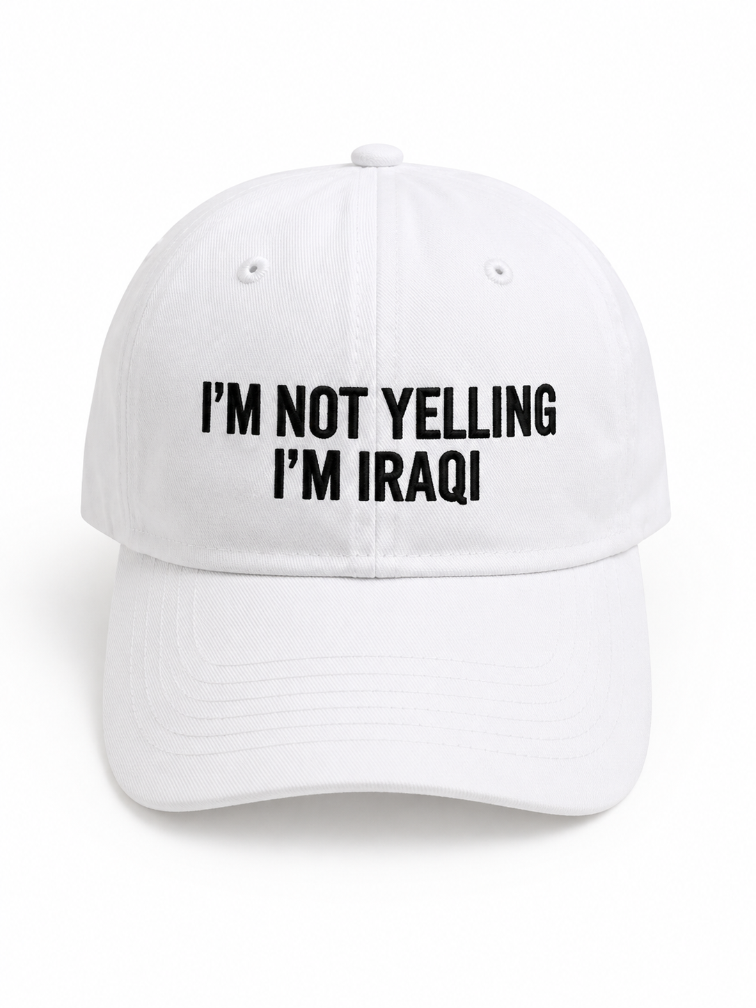 I'm not yelling I'm Iraqi Cap - White