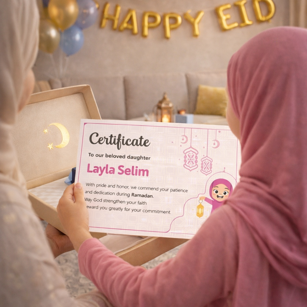 Printable Ramadan Achievement Certificate (Instant Download)