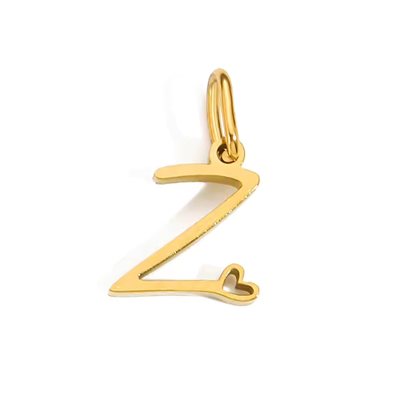 Initial Heart Pendant Necklace