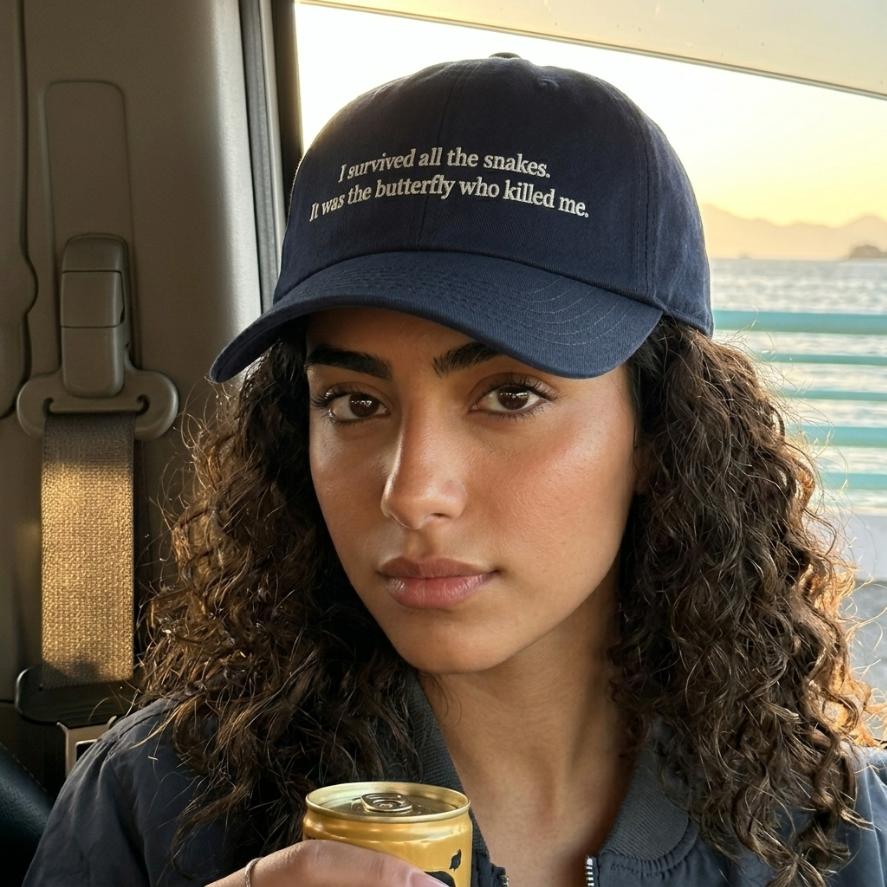 "I survived the snakes" Cap