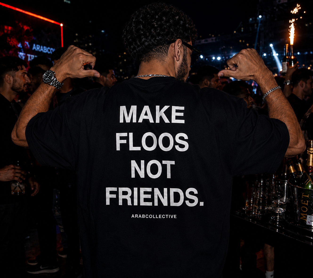 Make Floos Not Friends Tee - Black lifestyle 2