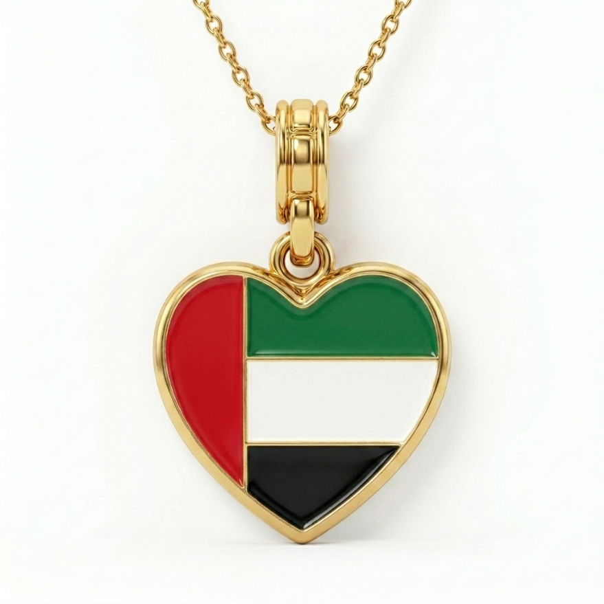 Arab Country Flag Heart Necklace