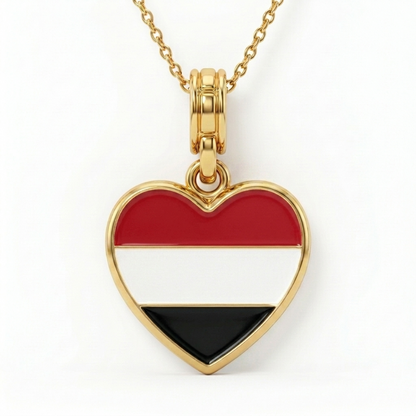 Arab Country Flag Heart Necklace