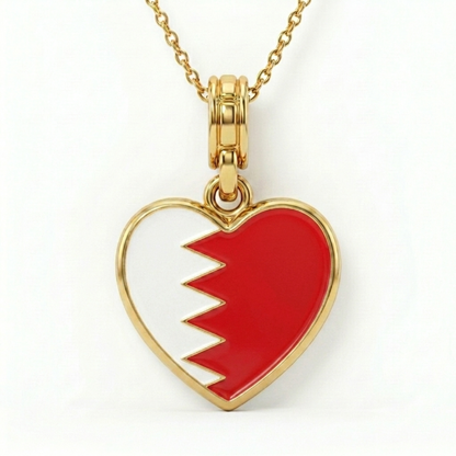 Arab Country Flag Heart Necklace