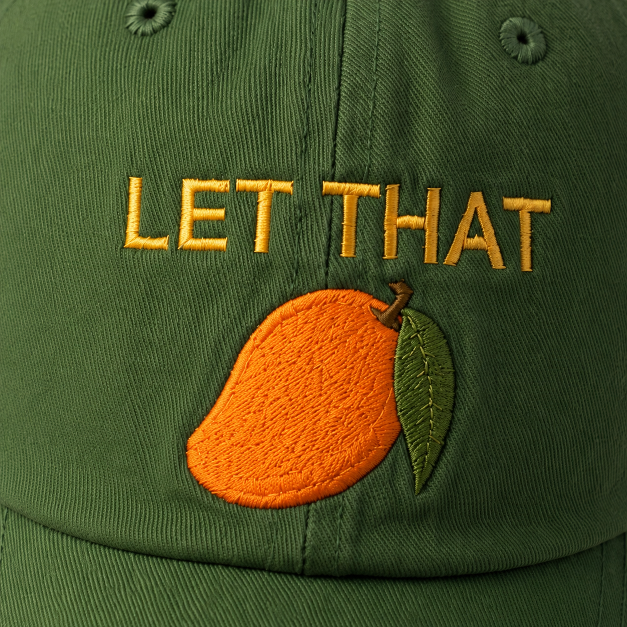 Let That Mango Cap - Green Detail