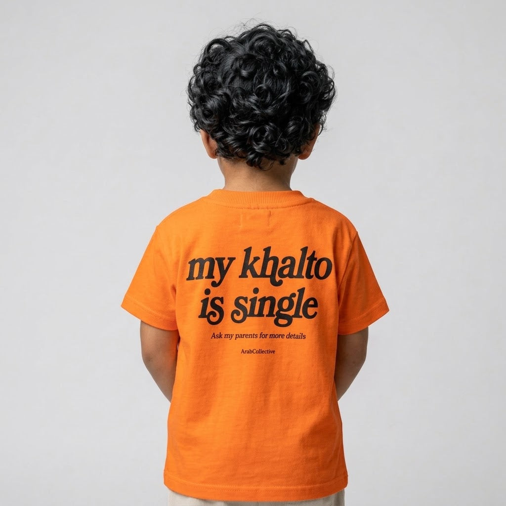 "MY KHALTO IS SINGLE" KIDS Tee - ArabCollective