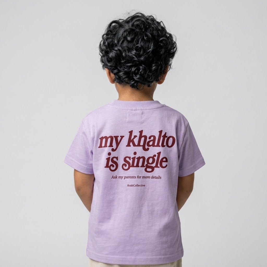 "MY KHALTO IS SINGLE" KIDS Tee - ArabCollective