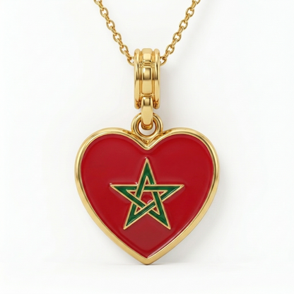 Arab Country Flag Heart Necklace