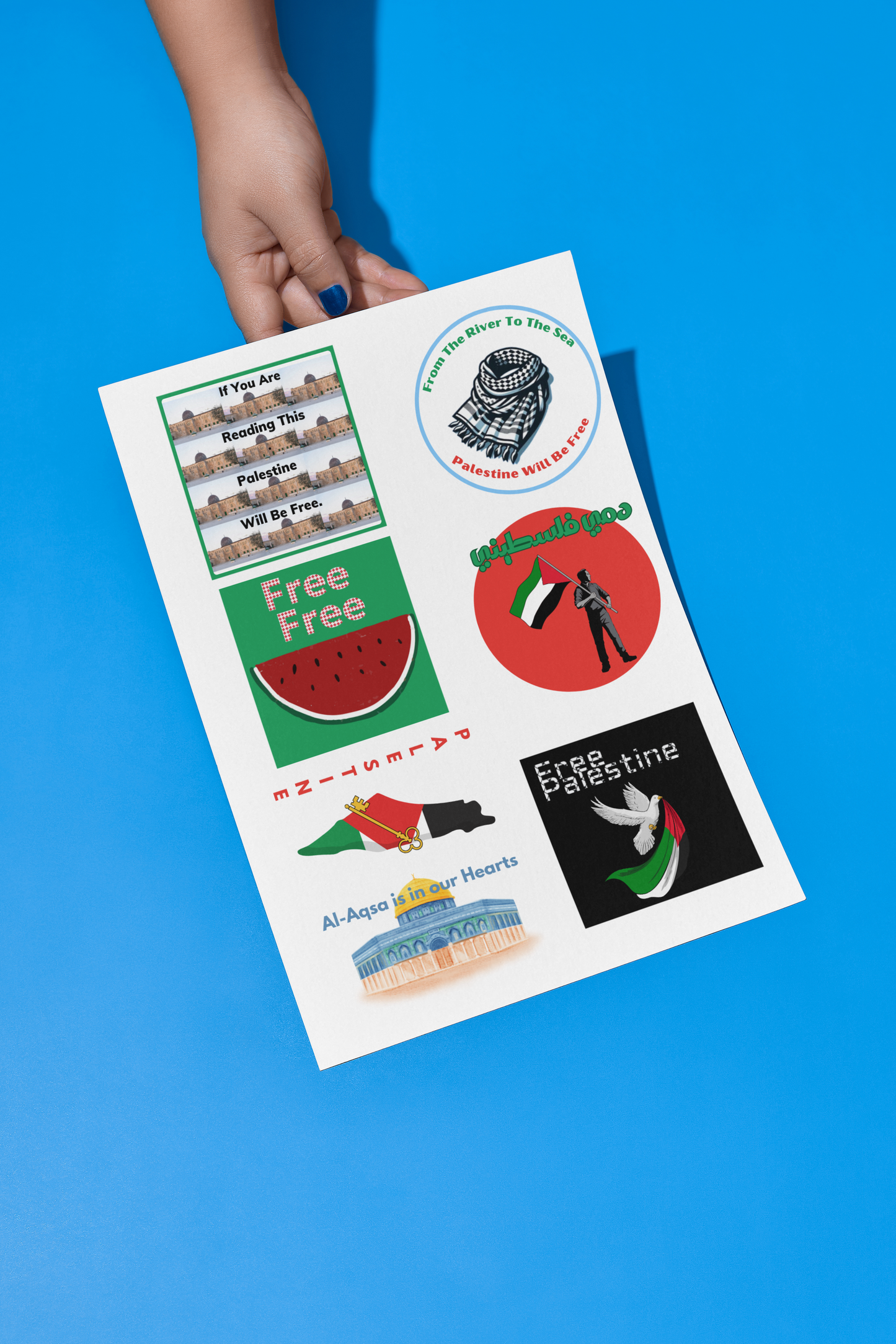 Palästina-Solidaritäts-Sticker-Set