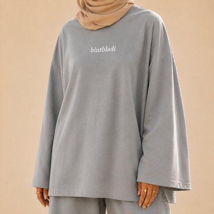 Bint Bladi Embroidered Long-Sleeve Tee