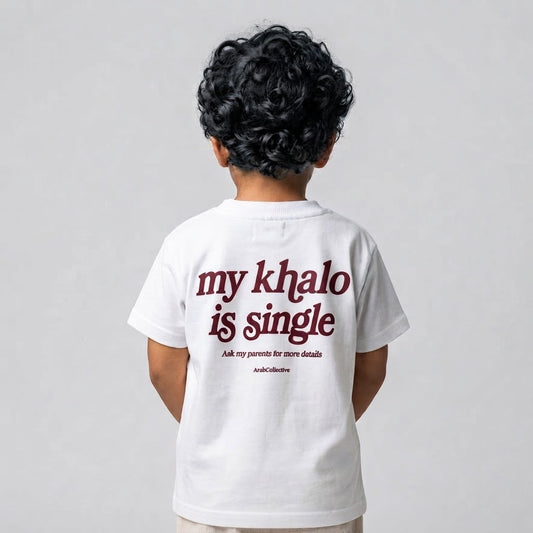"MY KHALO IS SINGLE" KIDS Tee