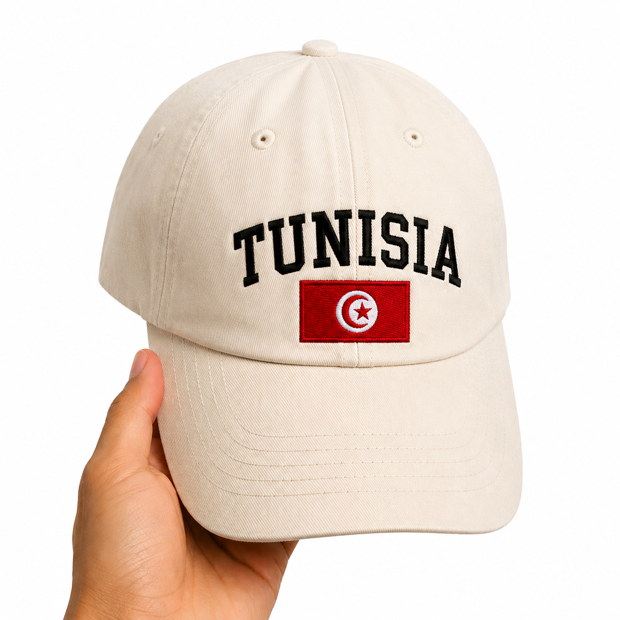 Tunisia Flag Cap - Beige