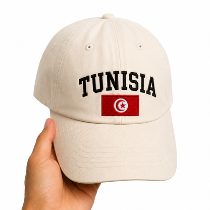 Tunisia Flag Cap - Beige