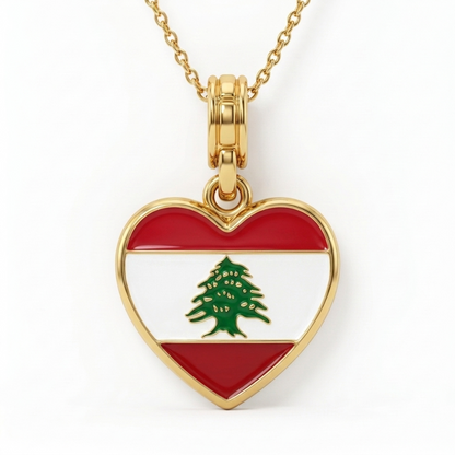Arab Country Flag Heart Necklace