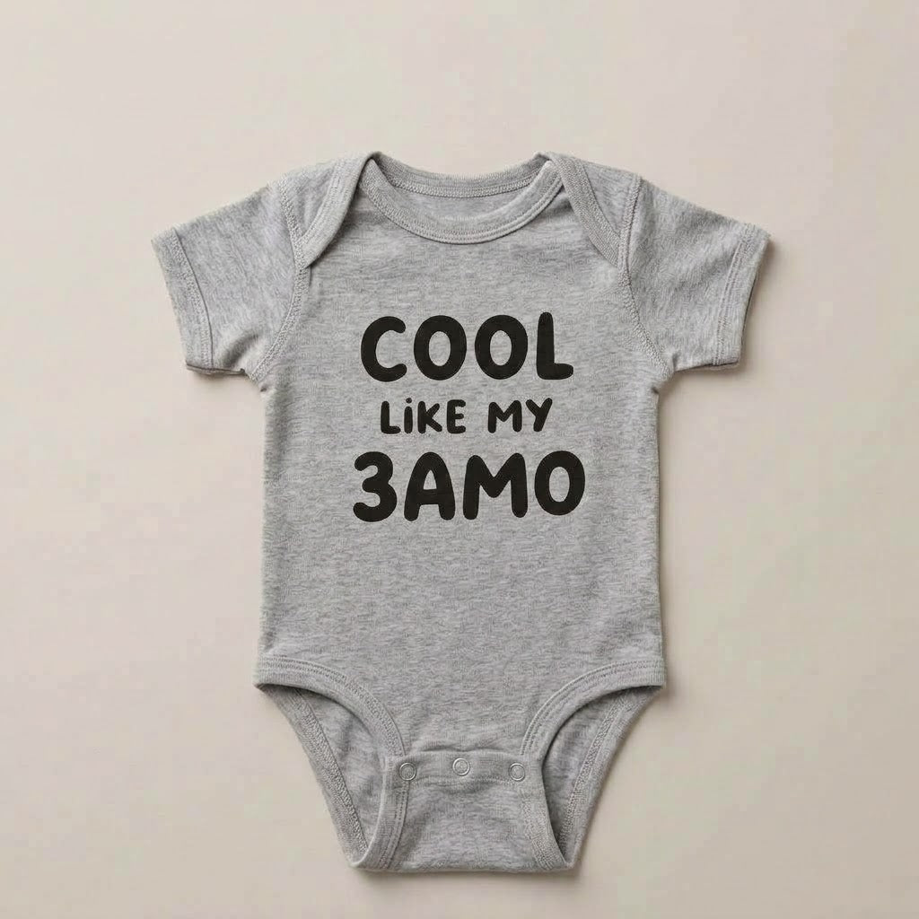"COOL LIKE MY 3AMO" NEWBORN Bodysuit