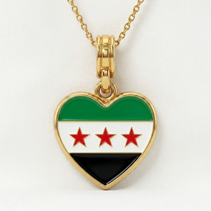 Arab Country Flag Heart Necklace