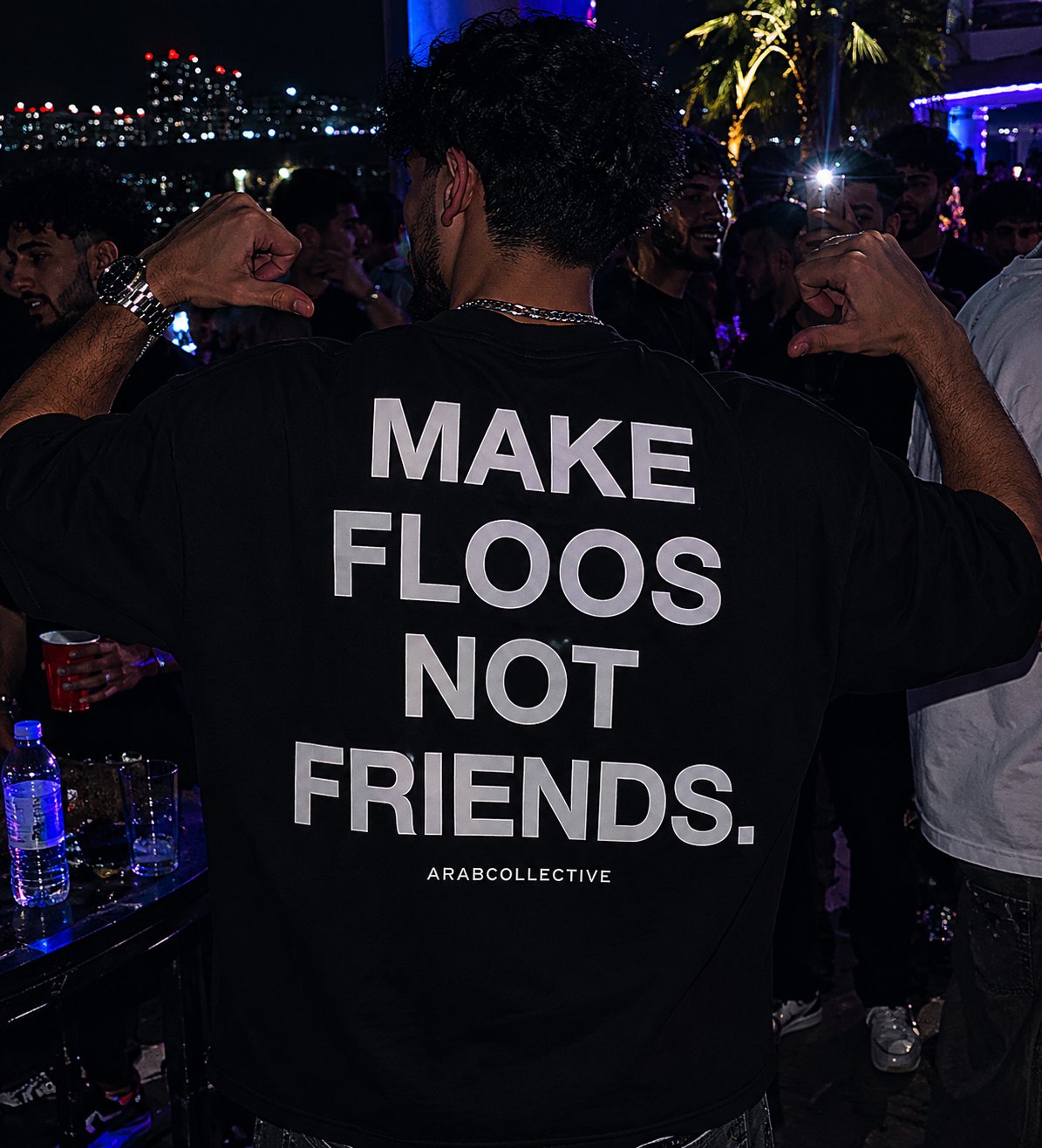 Make Floos Not Friends Tee - Black lifestyle 1