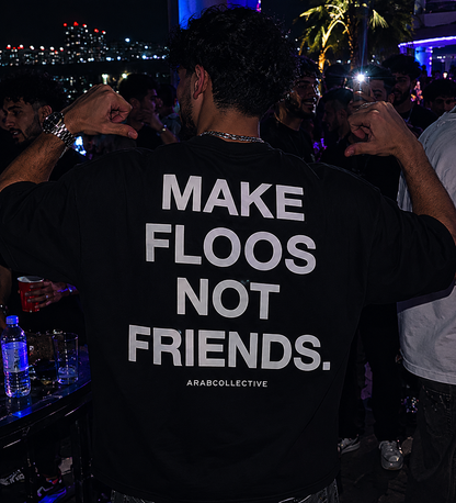 Make Floos Not Friends Tee - Black lifestyle 1