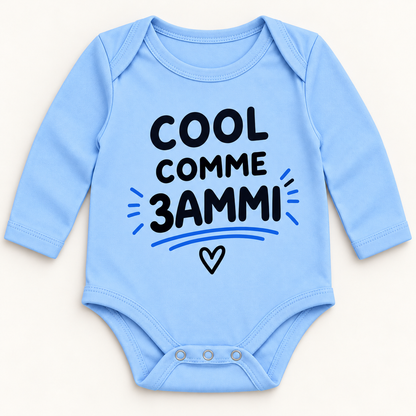 "COOL COMME 3AMMI" NEWBORN ONESIE LONG SLEEVE