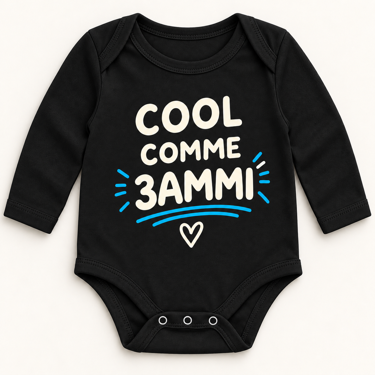 "COOL COMME 3AMMI" NEWBORN ONESIE LONG SLEEVE