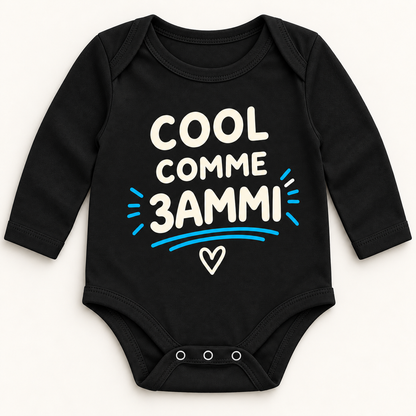 "COOL COMME 3AMMI" NEWBORN ONESIE LONG SLEEVE