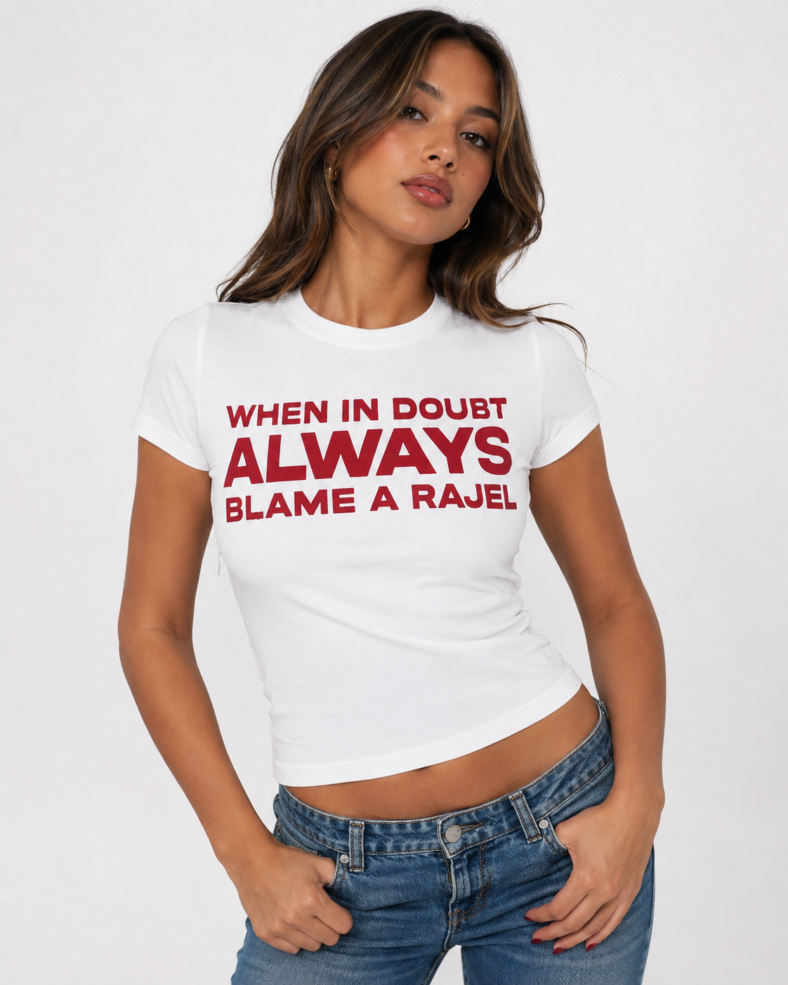 When In Doubt Always Blame A Rajel Baby Tee 2