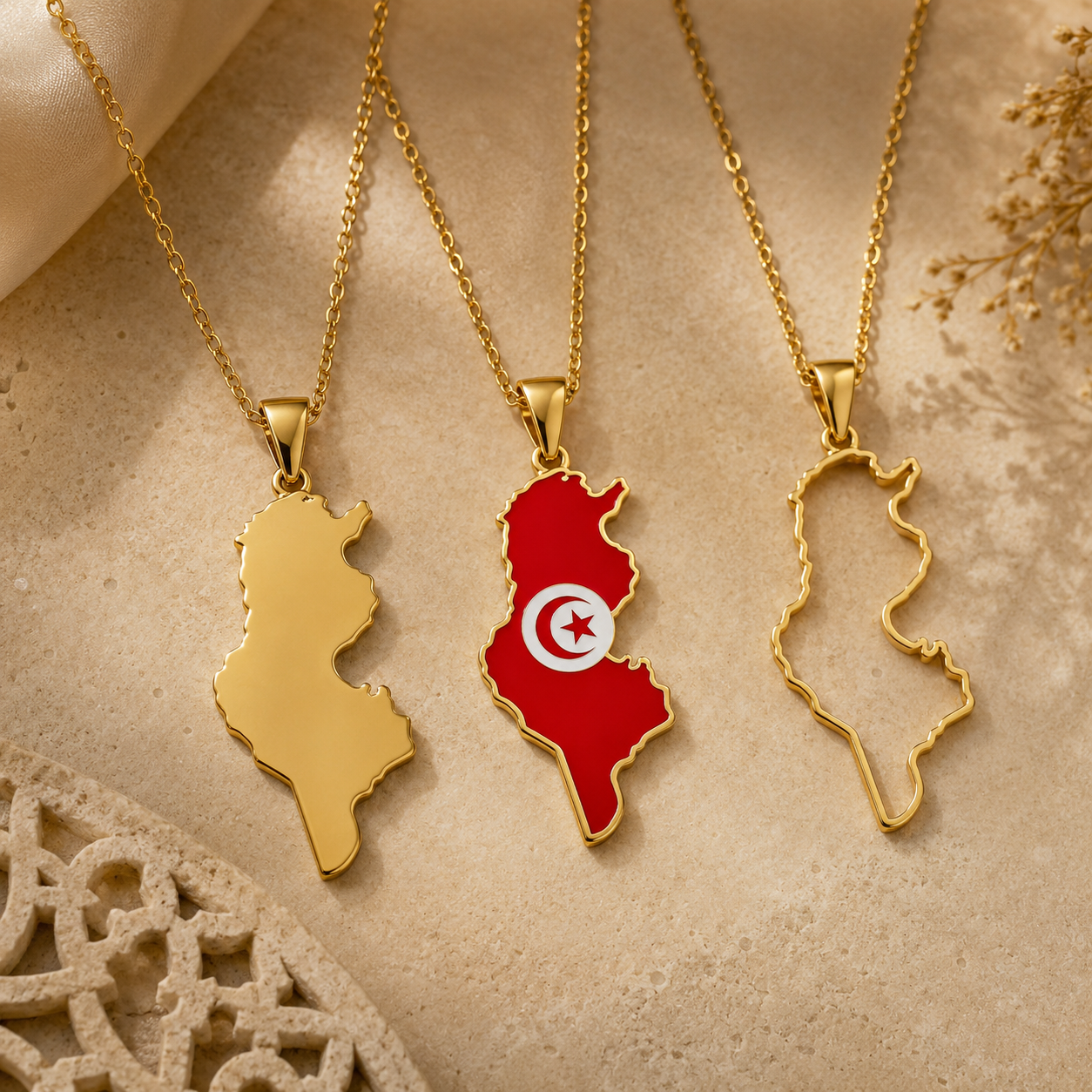 Tunisia Country Necklace