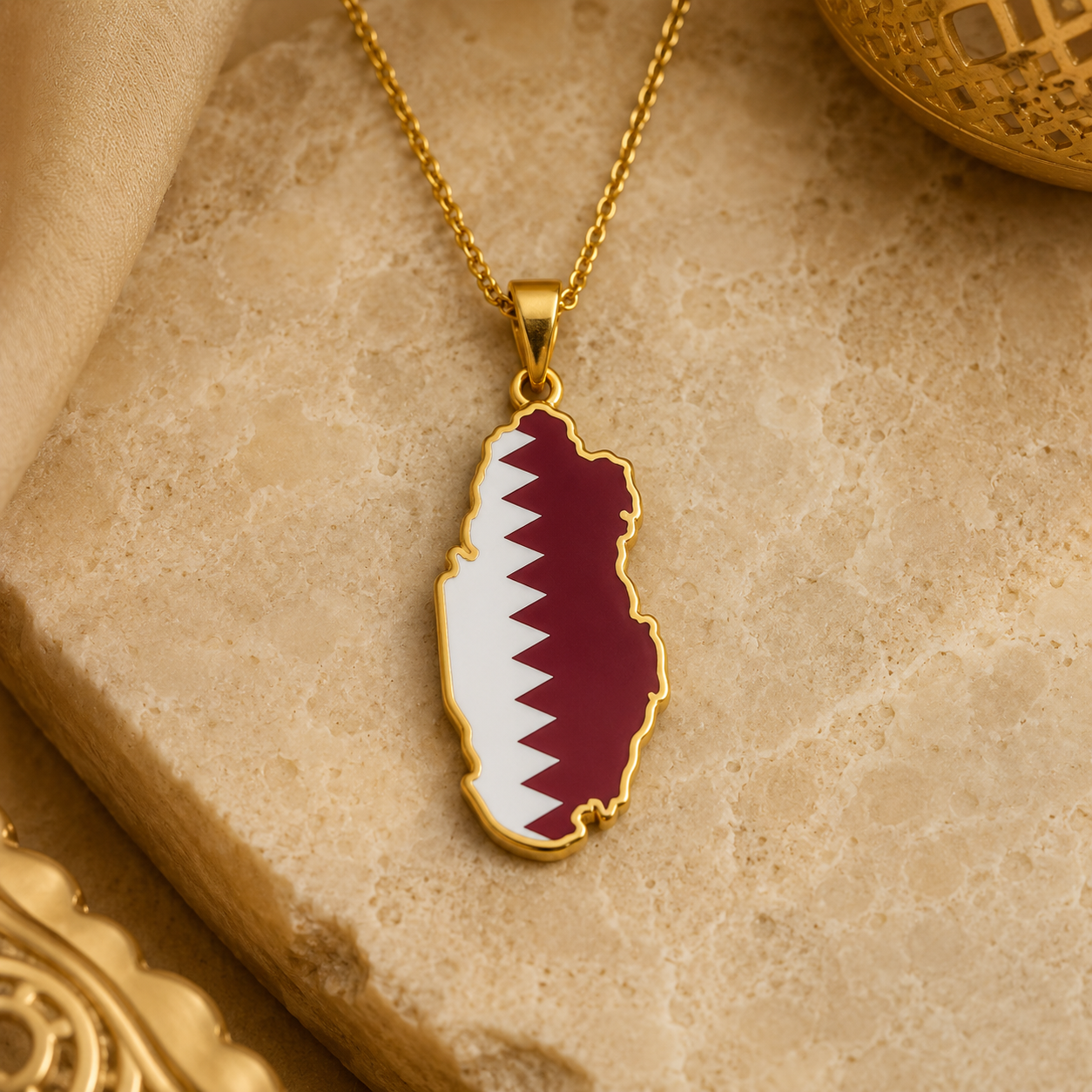 Qatar Country Necklace