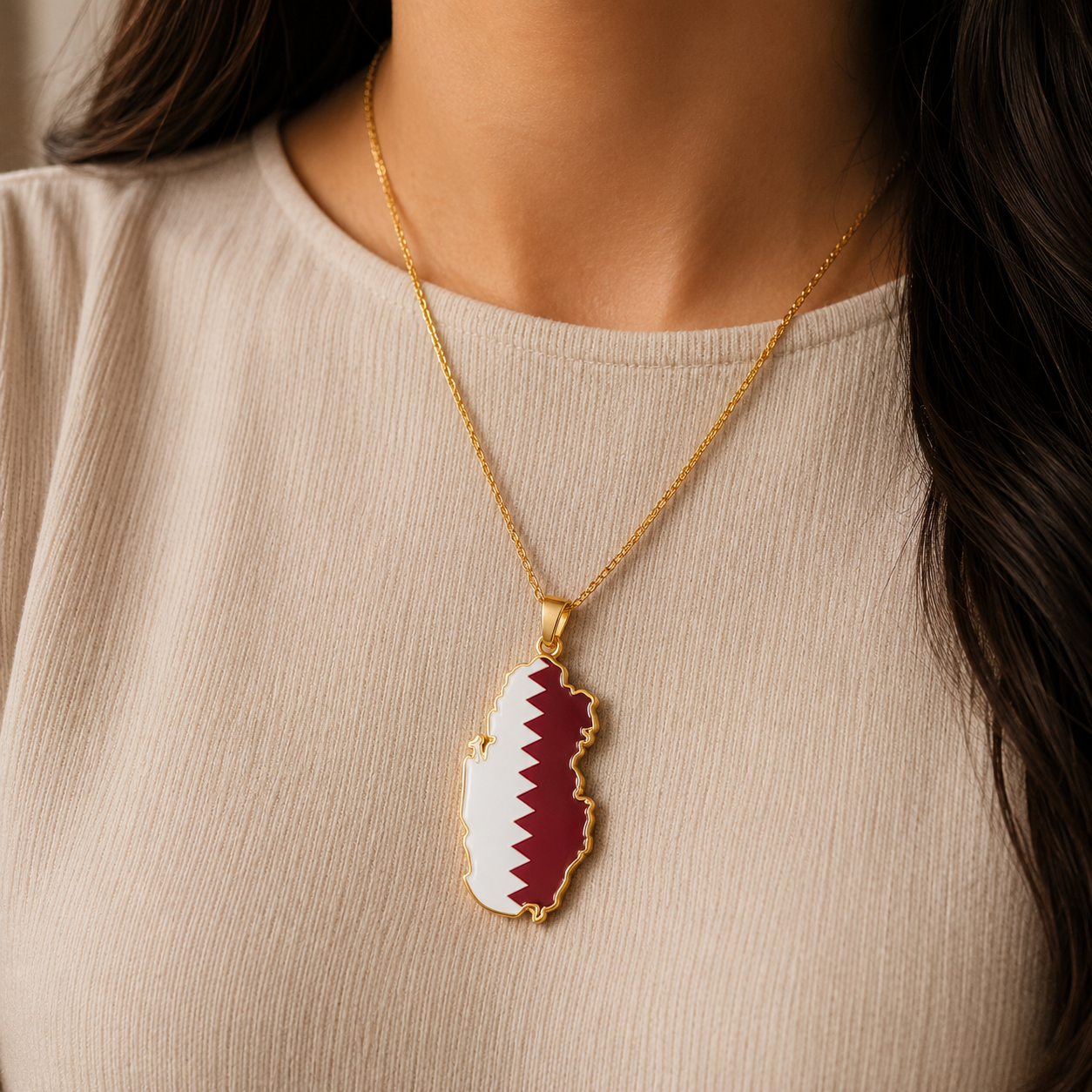 Qatar Country Necklace