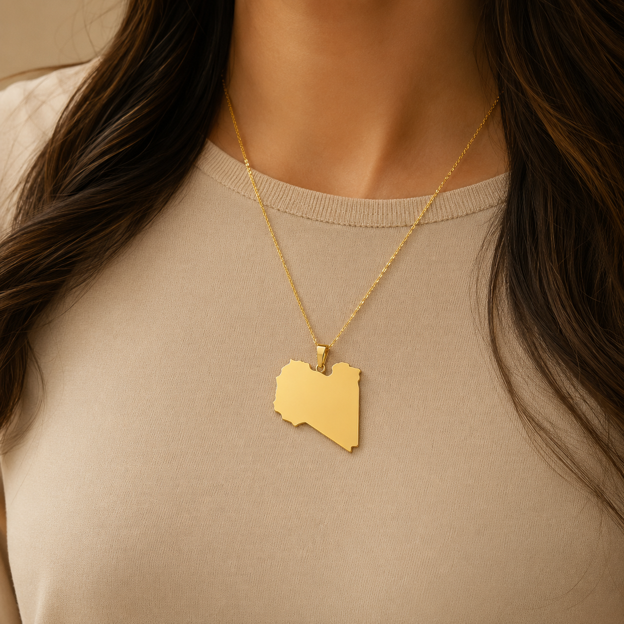 Libya Country Necklace