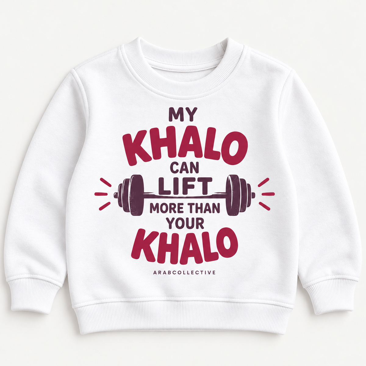 "MY KHALO CAN LIFT MORE THAN YOU KHALO " KIDS Crewneck