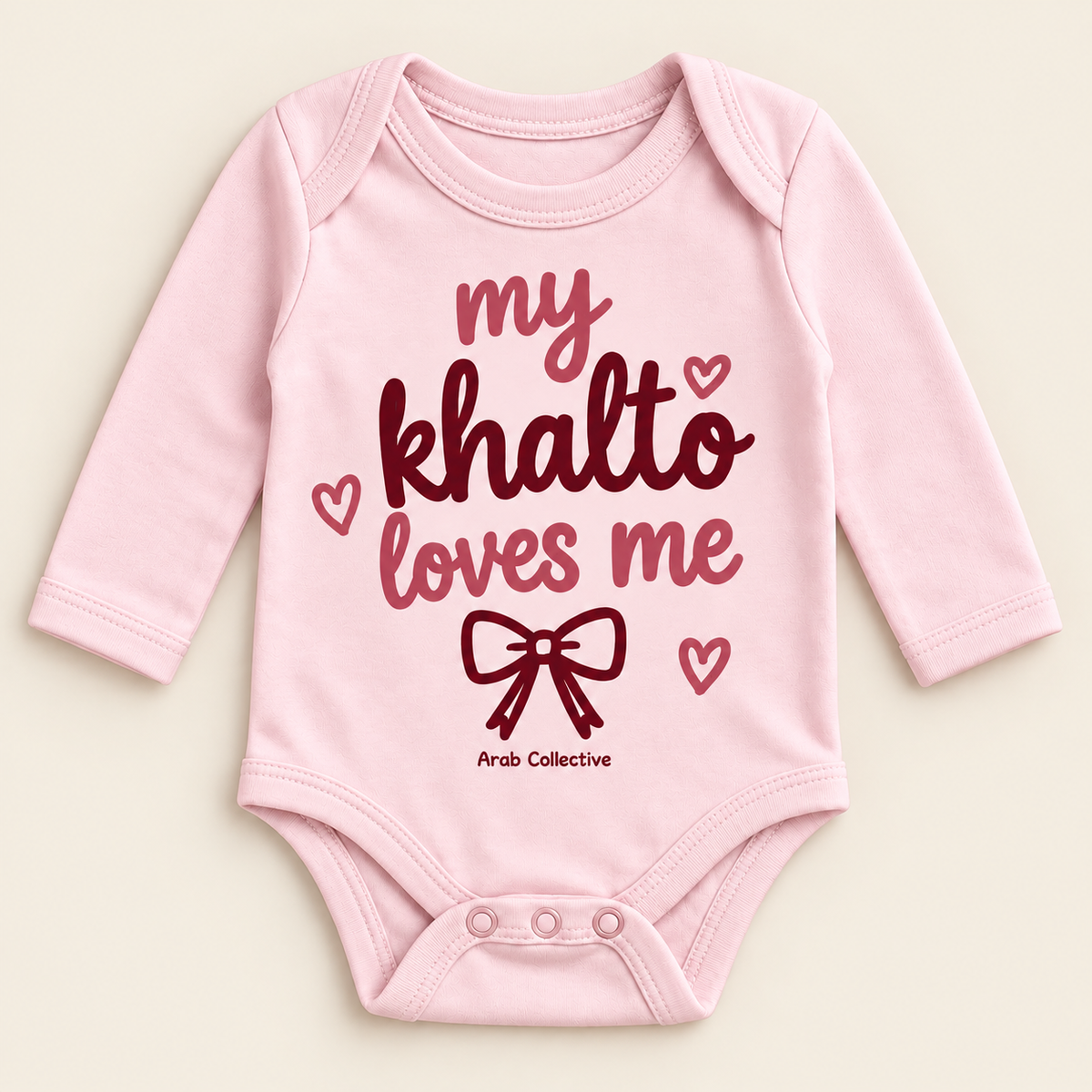 MY KHALTO LOVES ME"" NEWBORN ONESIE LONG SLEEVE