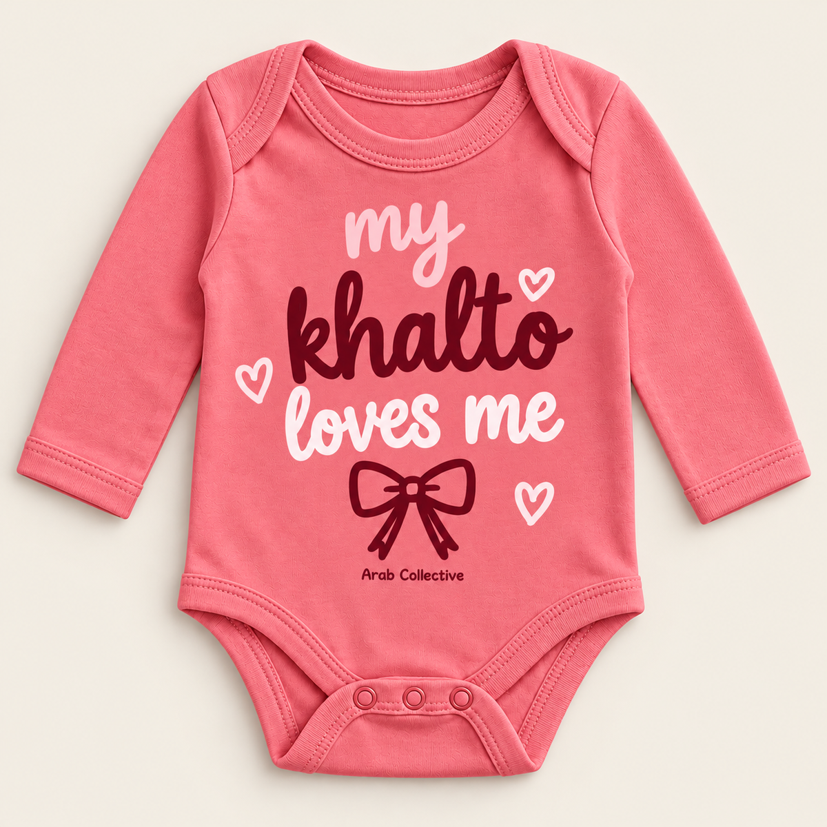 MY KHALTO LOVES ME"" NEWBORN ONESIE LONG SLEEVE