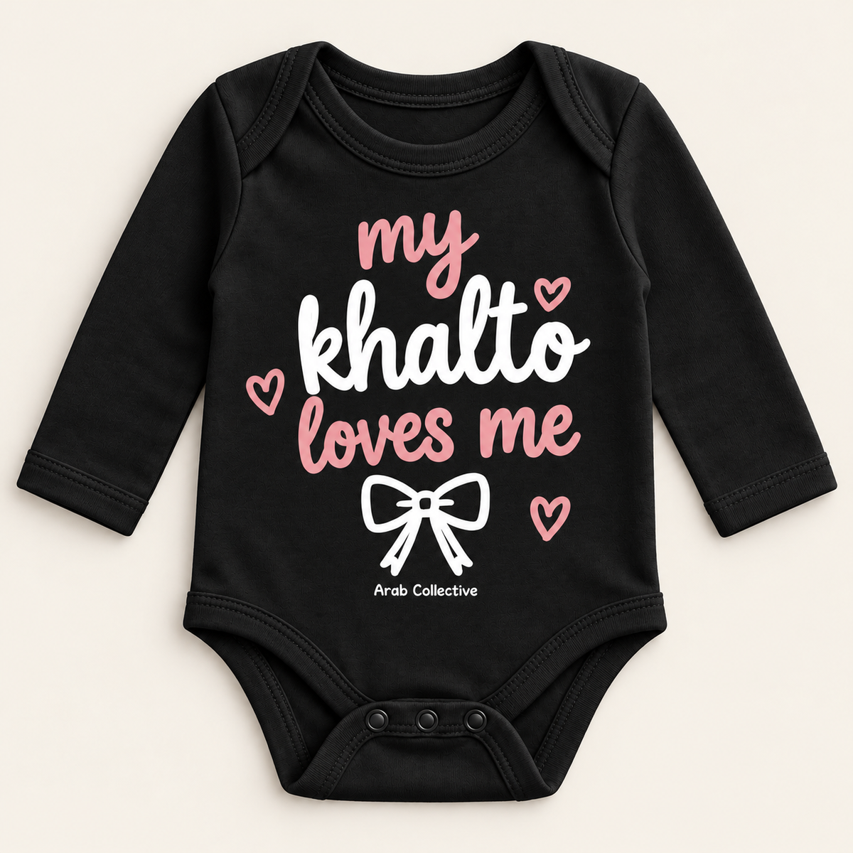 MY KHALTO LOVES ME"" NEWBORN ONESIE LONG SLEEVE