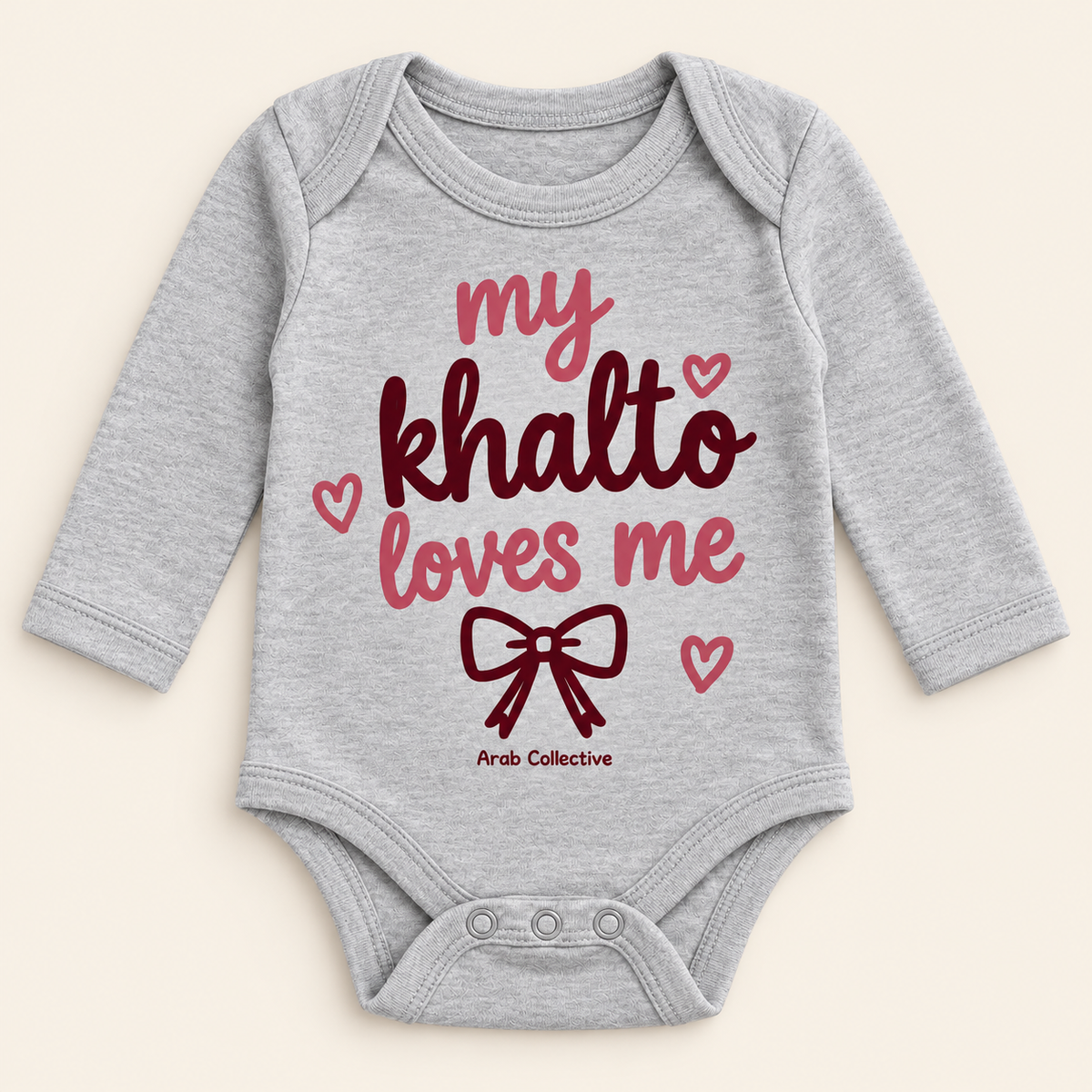 MY KHALTO LOVES ME"" NEWBORN ONESIE LONG SLEEVE
