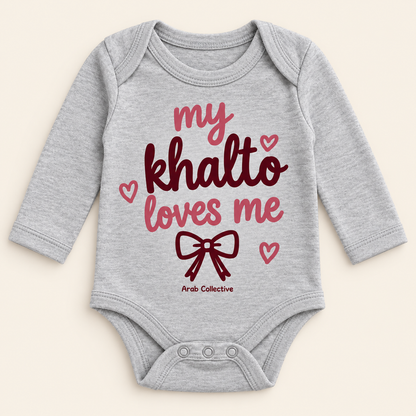 MY KHALTO LOVES ME"" NEWBORN ONESIE LONG SLEEVE