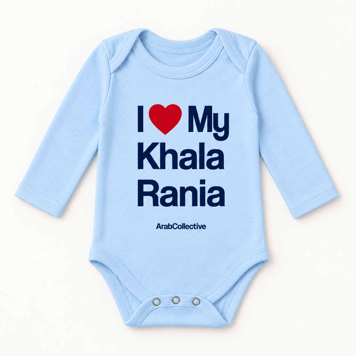 "I LOVE MY KHALA RANIA" NEWBORN ONESIE LONG SLEEVE