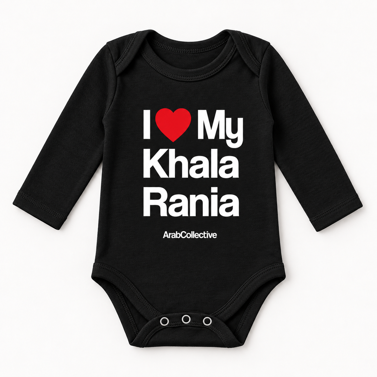 "I LOVE MY KHALA RANIA" NEWBORN ONESIE LONG SLEEVE