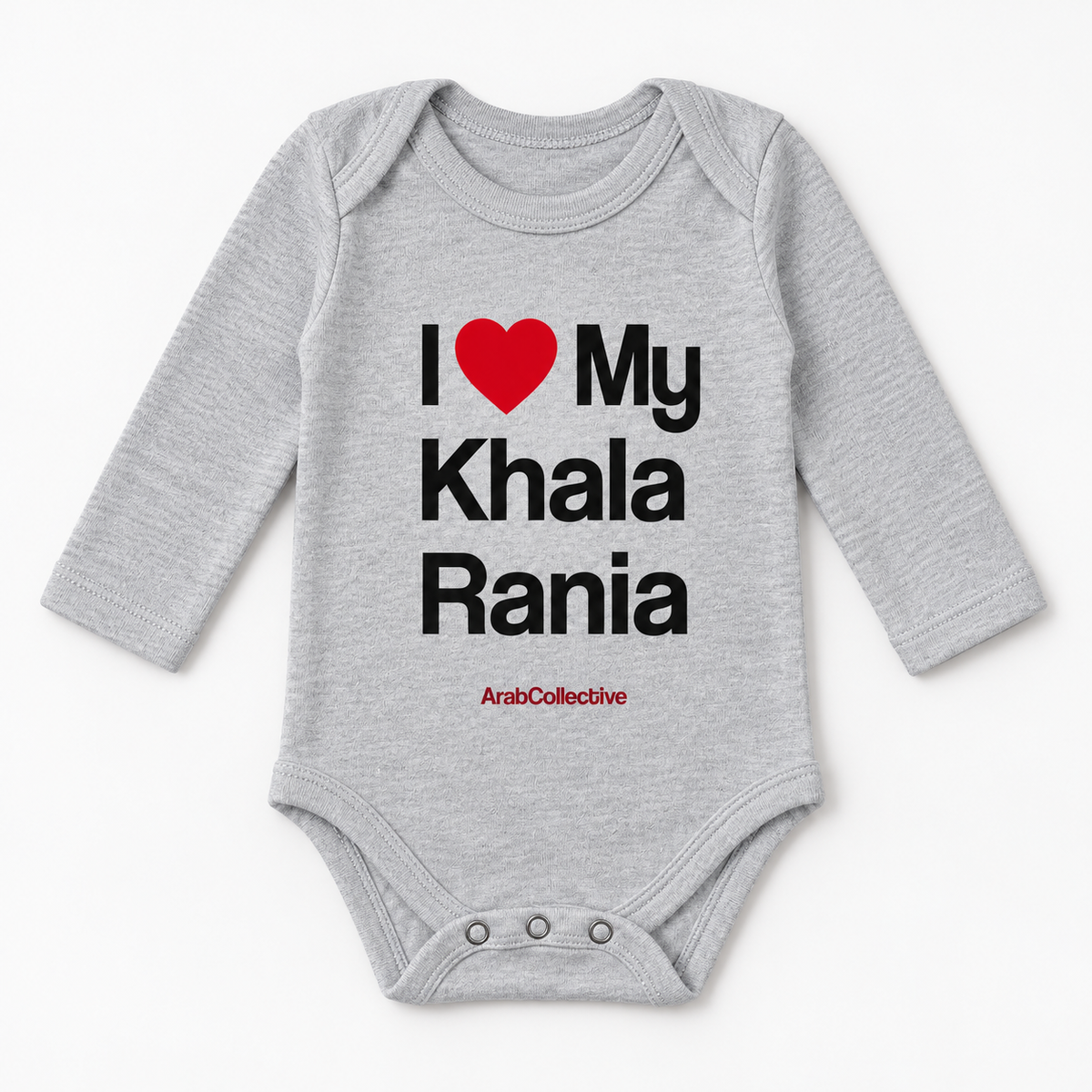 "I LOVE MY KHALA RANIA" NEWBORN ONESIE LONG SLEEVE