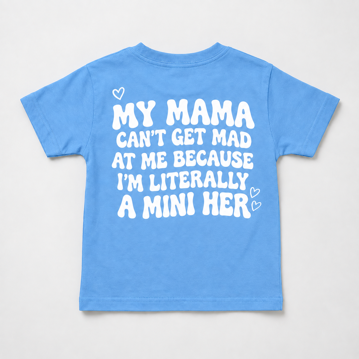 "MY MAMA CAN'T GET MAD AT ME BECAUSE I'M LITERALLY A MINI HER" KIDS Tee - ArabCollective