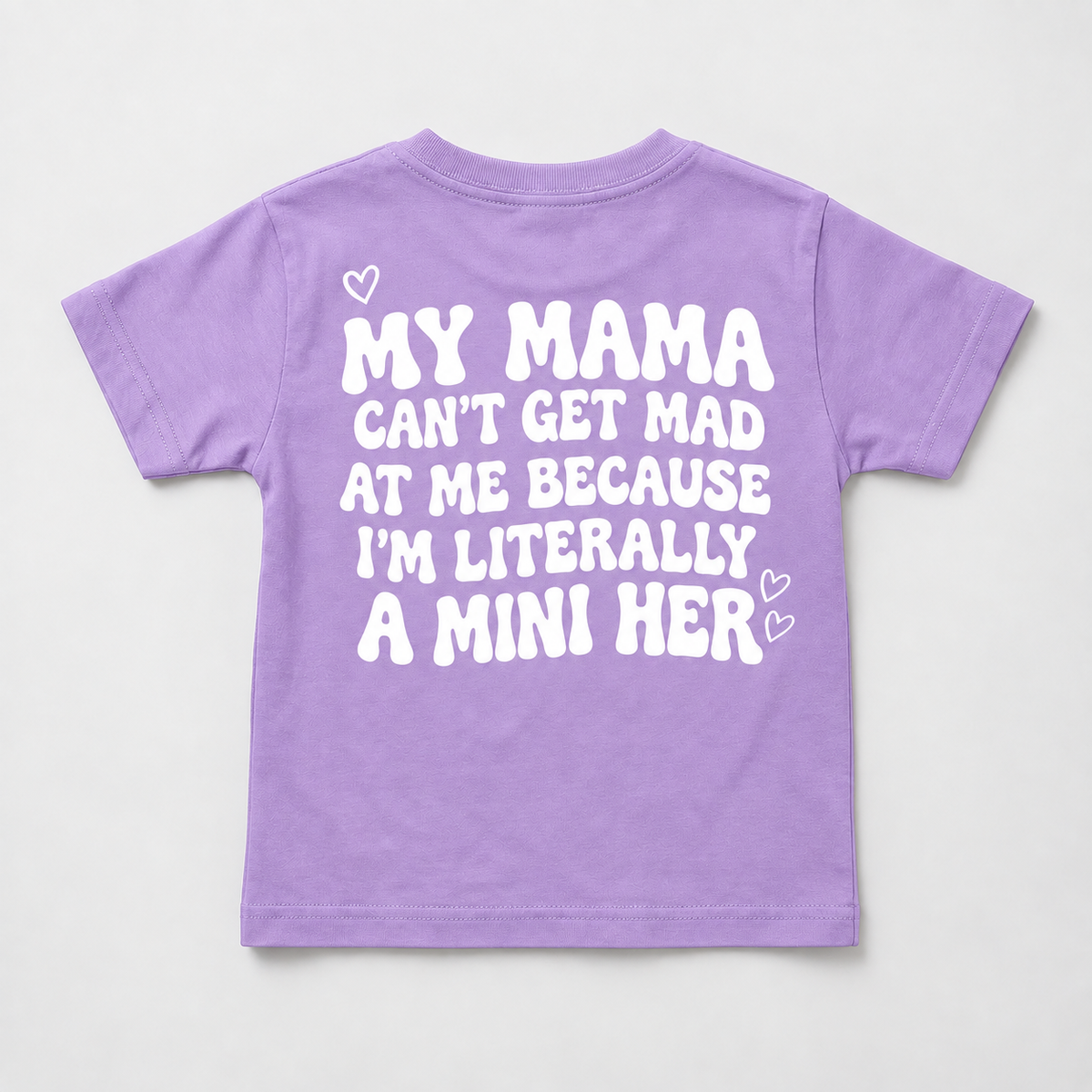 "MY MAMA CAN'T GET MAD AT ME BECAUSE I'M LITERALLY A MINI HER" KIDS Tee - ArabCollective