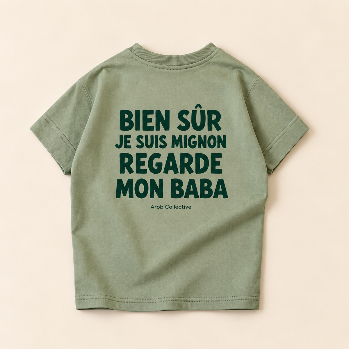 "BIEN SUR JE SUIS MIGNON REGARDE MON BABA" KIDS Tee
