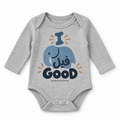 "I FEEL GOOG" NEWBORN ONESIE LONG SLEEVES