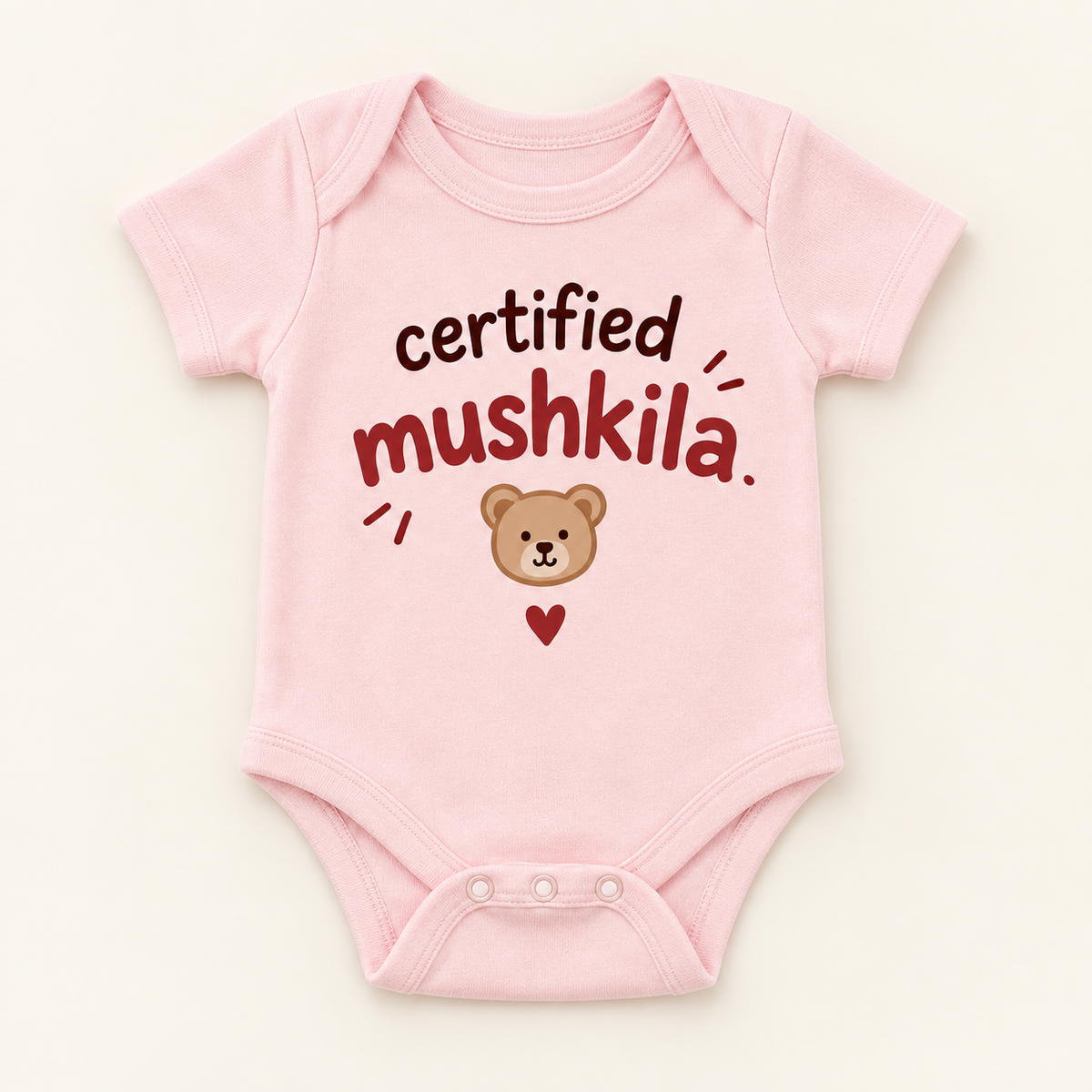 "Certified Mushkila Onesie" NEWBORN