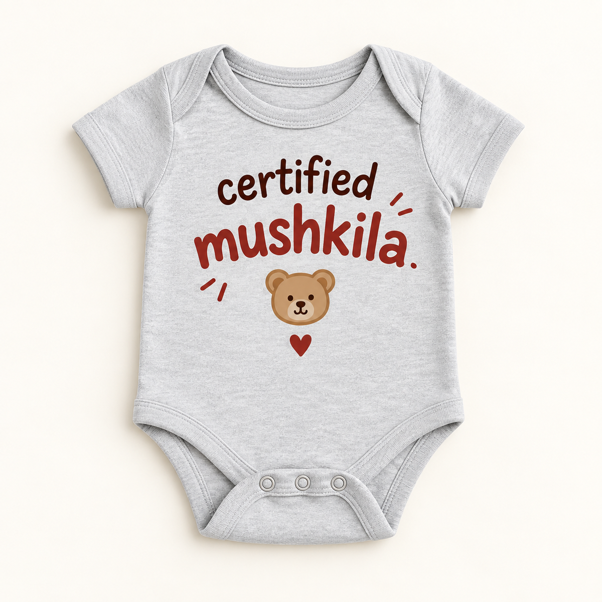 "Certified Mushkila Onesie" NEWBORN
